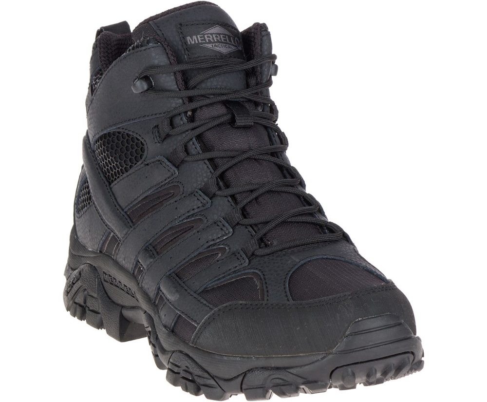Merrell Boots Black - Moab 2 Mid Tactical Waterproof - Womens 73NHDQSAF